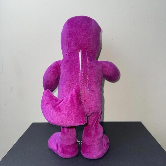 Vintage 1992 Lyons Group Talking Barney Plush Purple Dinosaur 13”’READ’ Dinosaur - Picture 2 of 9